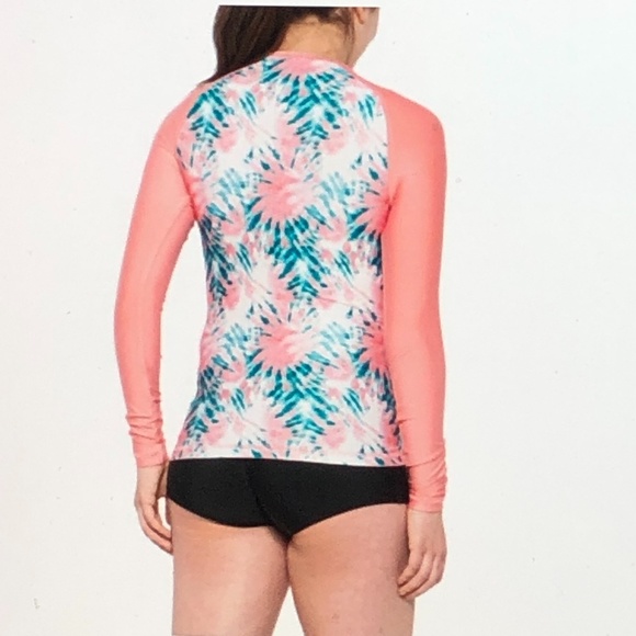 Kyodan Swim Tropical Tie Dye Printed Rash Guard Size Small - Picture 13 of 16